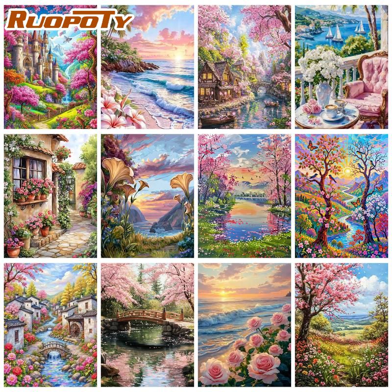 Art Craft Easy Ideas - RUOPOTY Картина по номерам «Пляж на