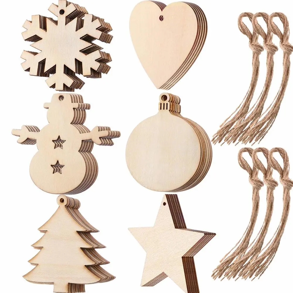 Art Craft New Year - 10/20/50 шт. DIY деревянные рождественские шары
