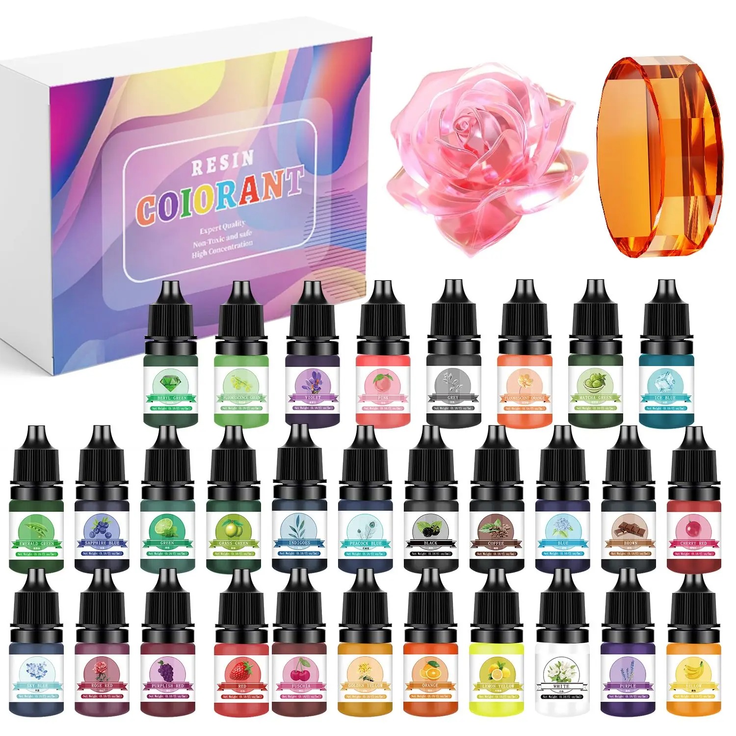 Alcohol Ink Set - 30 цветов, 5 мл, наборы пигментов