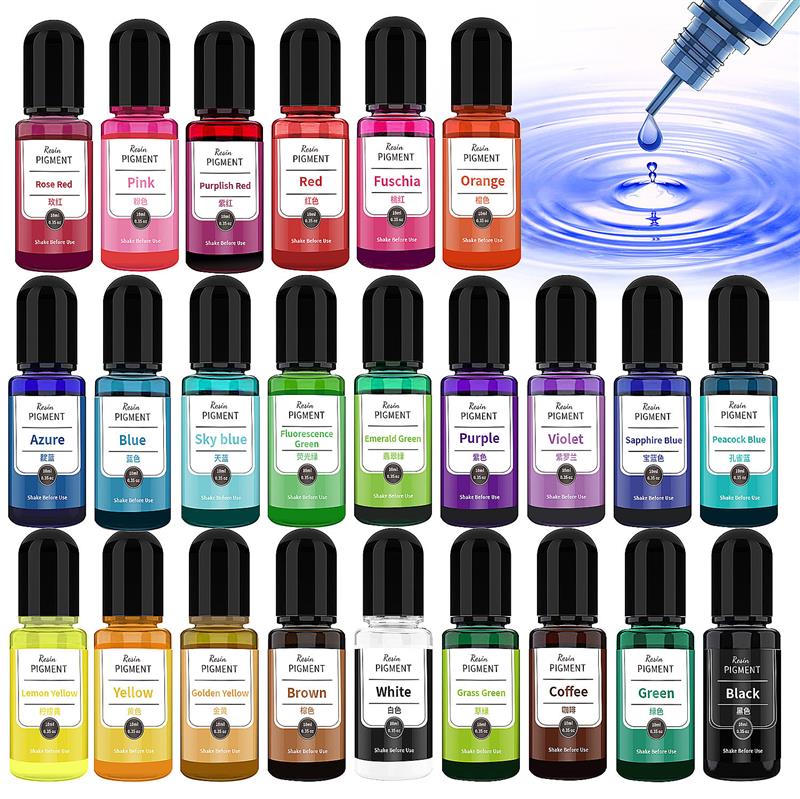 Alcohol Ink Set - Чернила для художественной эпоксидной смолы, 24