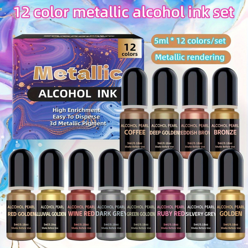 12Metallic color3Набор для под – обзор и цена Alcohol Ink Set