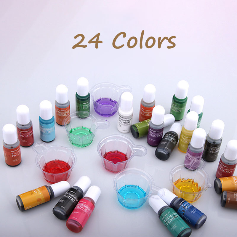 JCD 24 цвета 10 мл прозрачный  – обзор и цена Alcohol Ink Set
