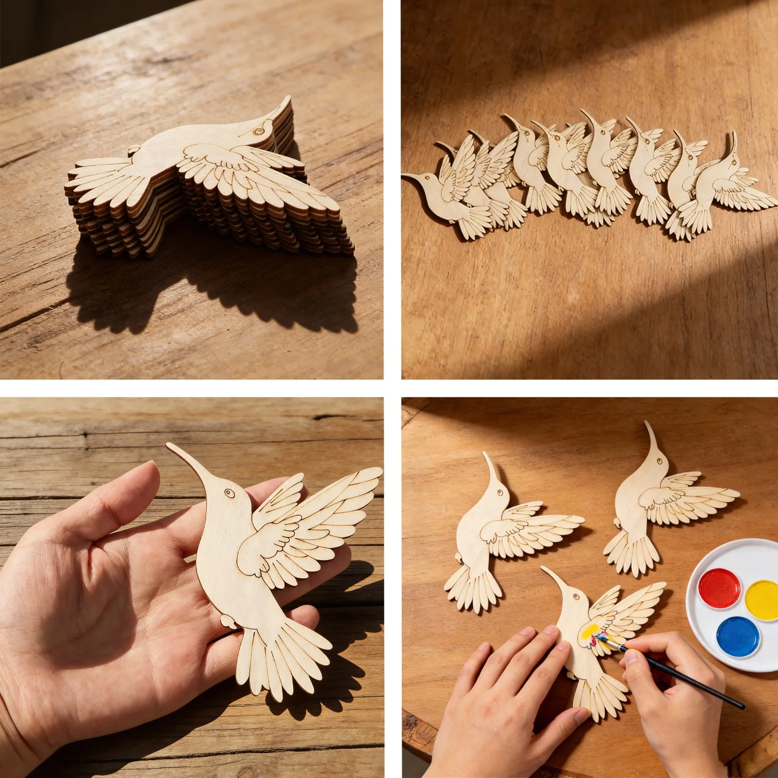 10 шт. неокрашенных деревянных – обзор и цена Art Craft Diy