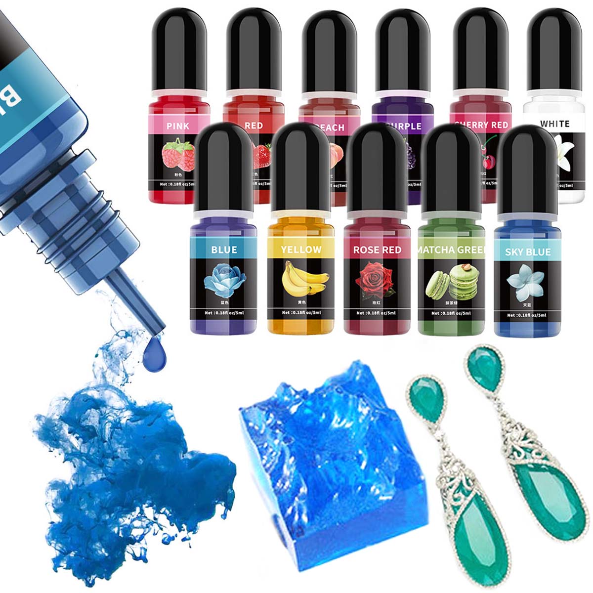 5 мл/бутылка, пигмент из эпокс – обзор и цена Alcohol Ink Set
